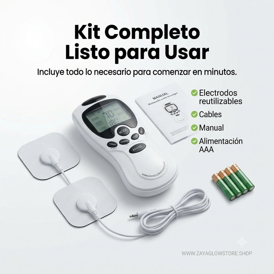 Masajeador Terapéutico de Pulso Digital | 8 Modos de Terapia